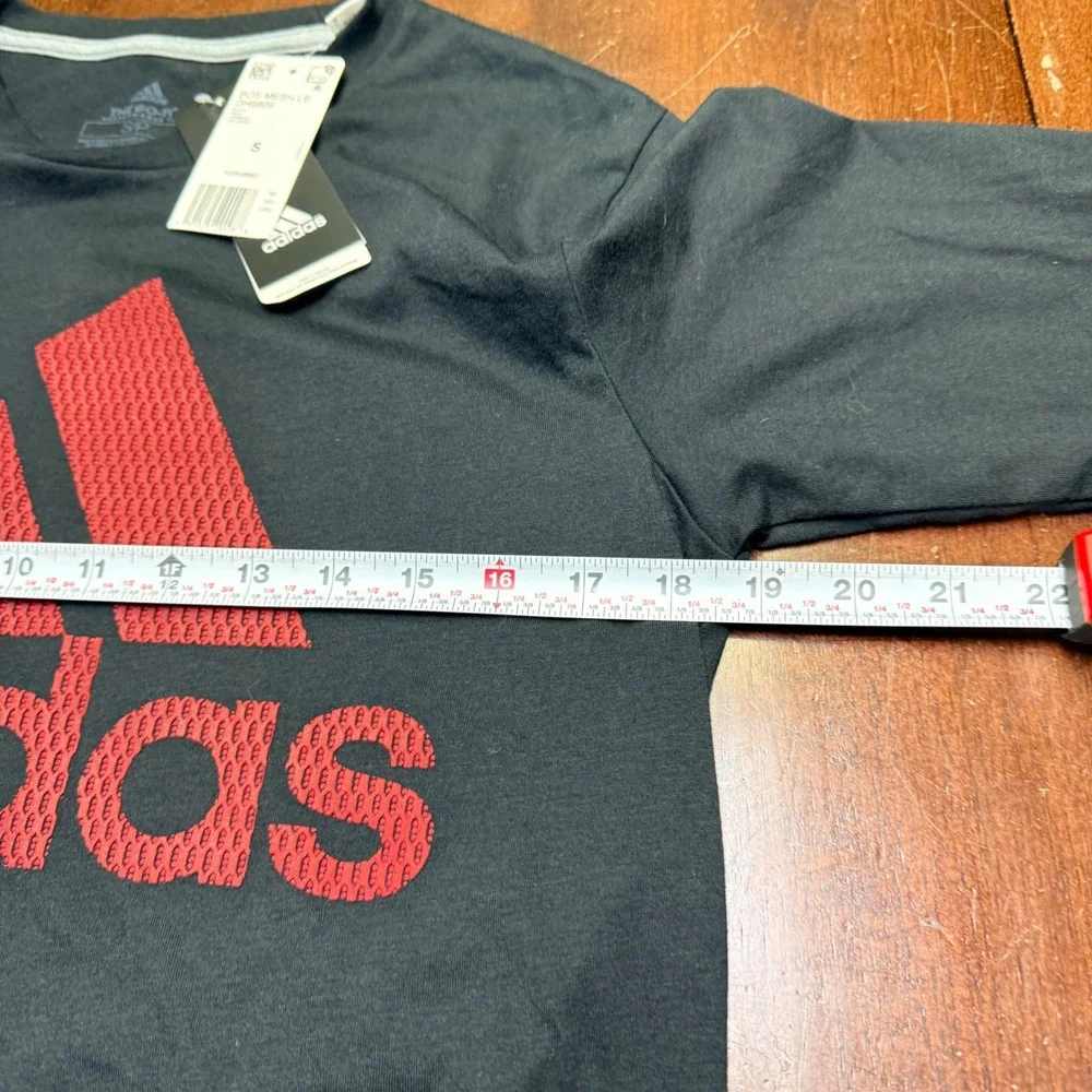 Adidas Men's Black Long Sleeve Performance Tee‎ Shirt Size S DH9809